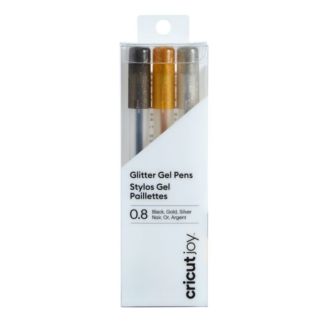 Cricut Joy Glitter Pens / Stifte 0,8 mm Schwarz, Gold, Silber