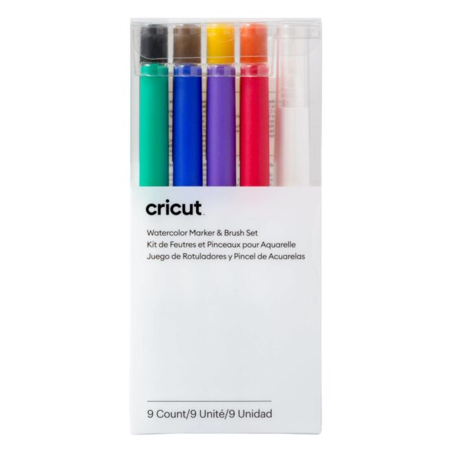 Cricut Set Aquarellstifte & -pinsel (9 Stk.)