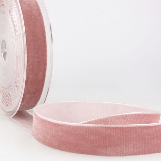 10mm Hochdichtes Samtband altrosa