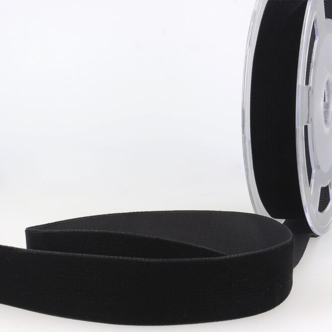 16mm Hochdichtes Samtband schwarz