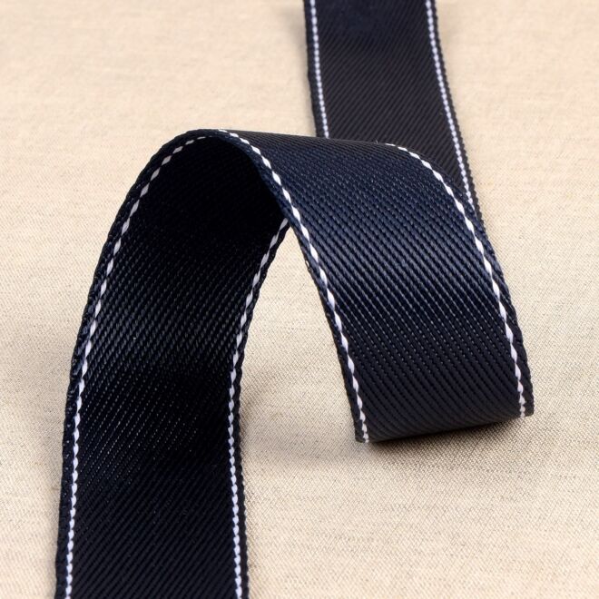 30mm Gurtband mit Naht marine