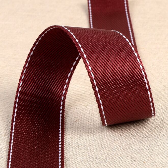 30mm Gurtband mit Naht weinrot