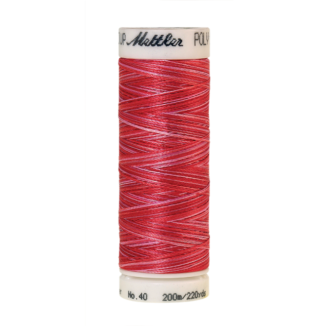 Amann Mettler Poly Sheen Multi, 200m Spule in Strawberry Blitz Die Multifarben harmonieren perfekt mit dem unifarbenen Poly Sheen