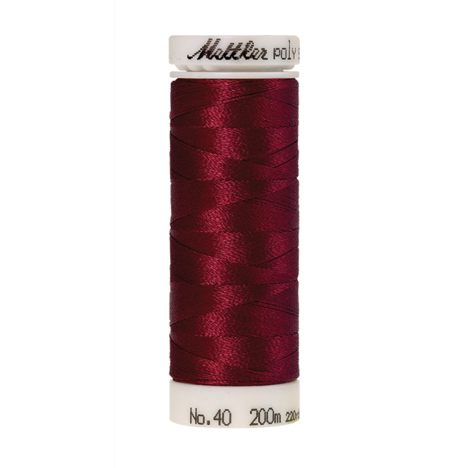 Amann Mettler Poly Sheen Fire Engine glänzt durch den trilobalen Fadenquerschnitt besonders schön. Zum Sticken, Quilten, Nähen. 200m Spule