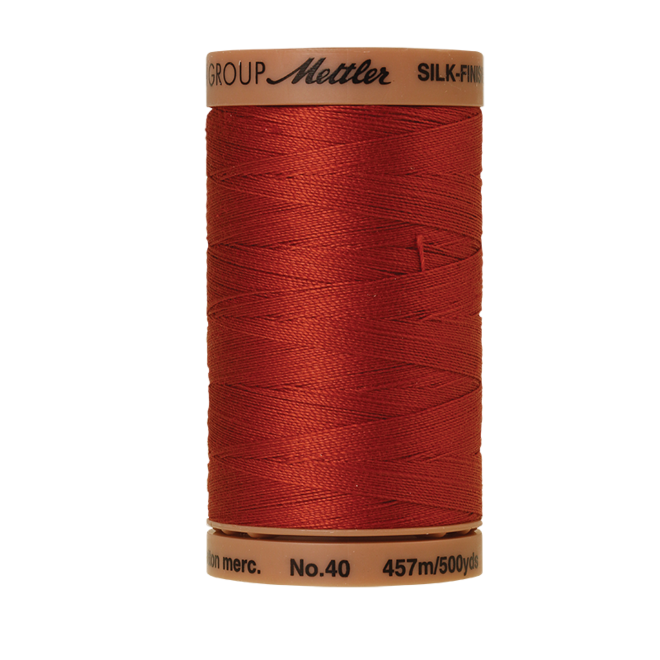 Silk-Finish Cotton 40, 457m - Brick: Reines Baumwollgarn aus 100% langstapliger, ägyptischer Baumwollte von Amann Mettler