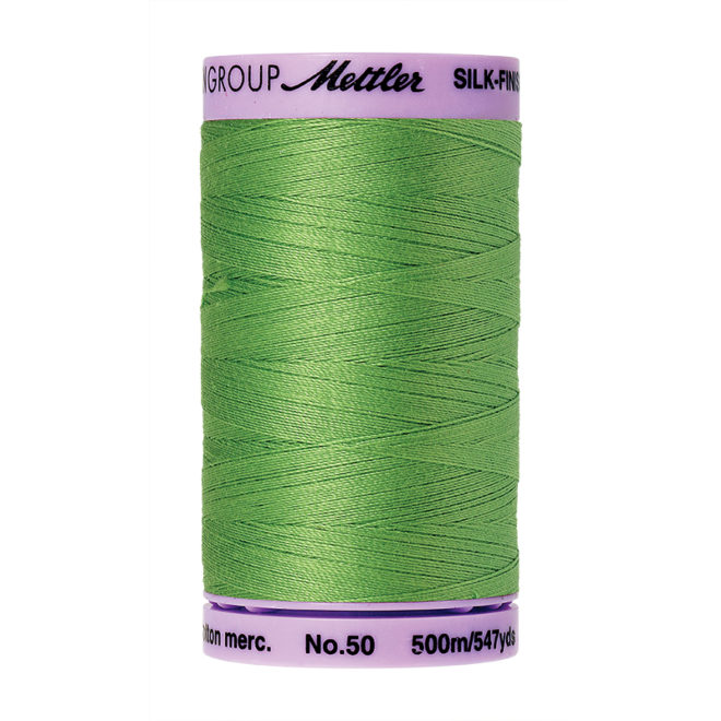 Silk-Finish Cotton 50, 500m - Bright Mint: Reines Baumwollgarn aus 100% langstapliger, ägyptischer Baumwollte von Amann Mettler