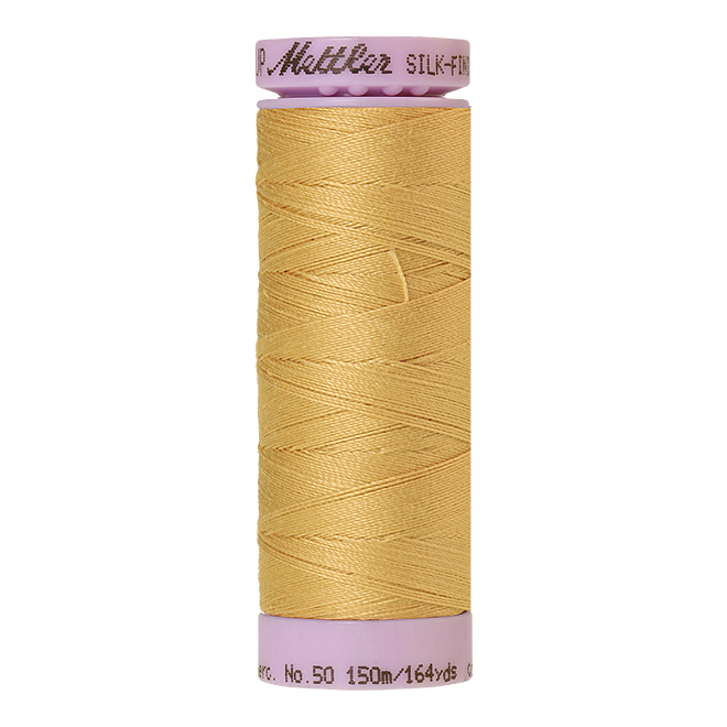 Silk-Finish Cotton 50, 150m - Parchment: Reines Baumwollgarn aus 100% langstapliger, ägyptischer Baumwollte von Amann Mettler