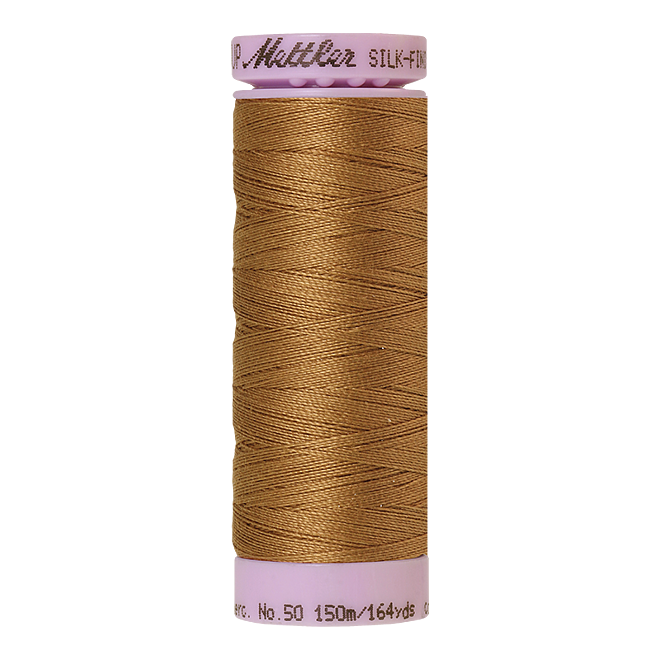 Silk-Finish Cotton 50, 150m - Dark Tan: Reines Baumwollgarn aus 100% langstapliger, ägyptischer Baumwollte von Amann Mettler