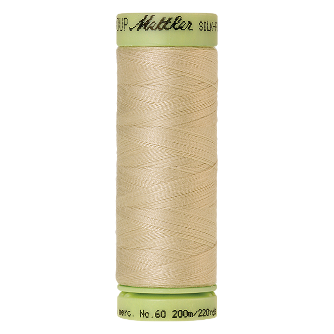 Silk-Finish Cotton 60, 200m - Ivory: Reines Baumwollgarn aus 100% langstapliger, ägyptischer Baumwollte von Amann Mettler