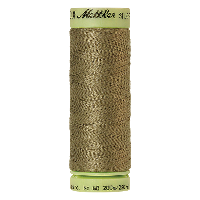 Silk-Finish Cotton 60, 200m - Olive Drab: Reines Baumwollgarn aus 100% langstapliger, ägyptischer Baumwollte von Amann Mettler