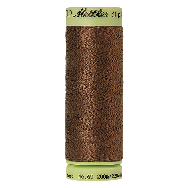 Silk-Finish Cotton 60, 200m - Pecannut: Reines Baumwollgarn aus 100% langstapliger, ägyptischer Baumwollte von Amann Mettler