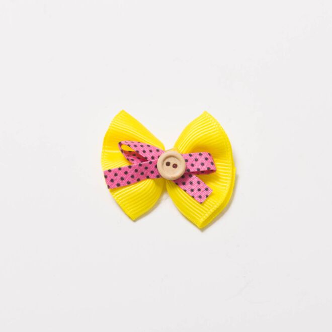 Grosgrain-Schleife Double 4cm gelb