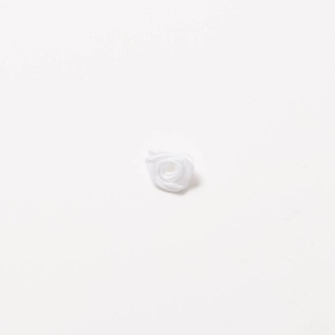 Satinrose 1,5cm weiß