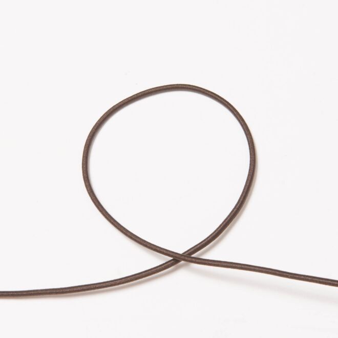 3mm Elastikkordel schokobraun