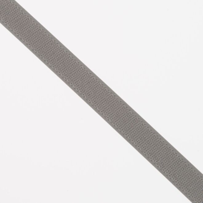 20mm Endlos-Klettverschluss "Hakenband" mittelgrau