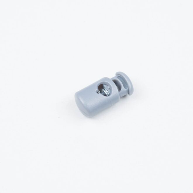 3mm Kordelstopper Zylinder grau