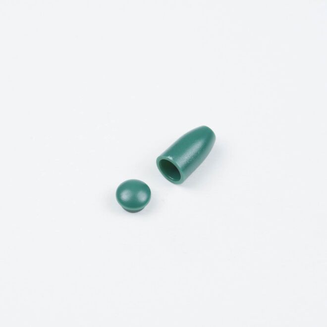 3mm Kordelende Kegel 2-teilig dunkelgrün