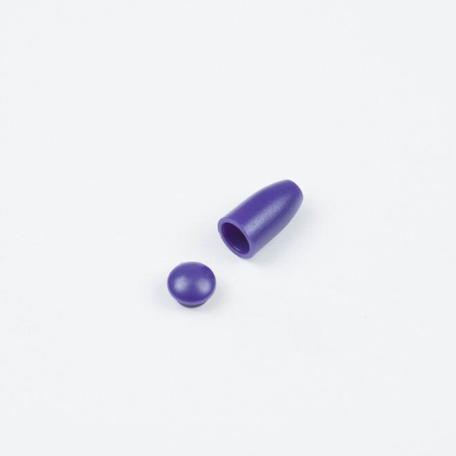 3mm Kordelende Kegel 2-teilig lila