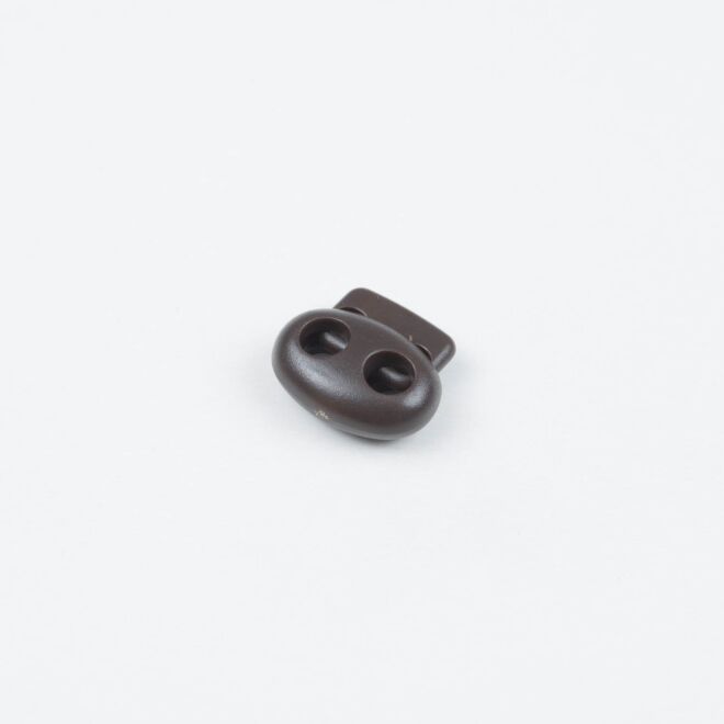 4mm Kordelstopper Duo dunkelbraun