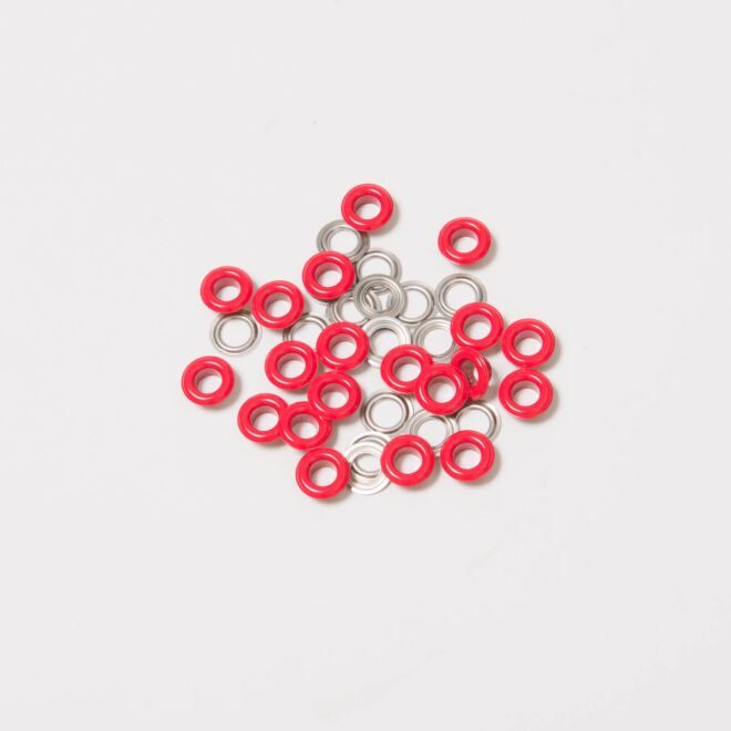 BabySnap Ösen mit Scheiben 5mm rot 