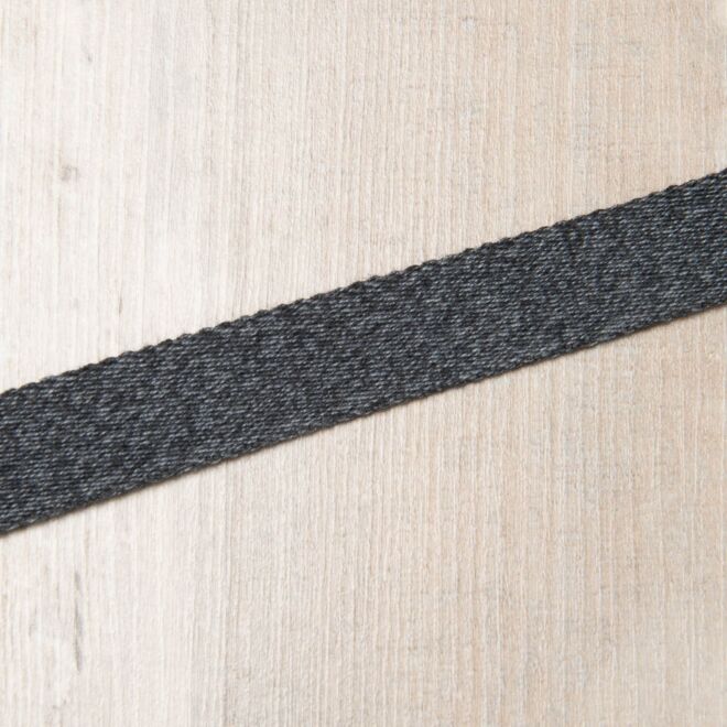 20mm Gurtband "Bonnie" Uni anthrazit-meliert
