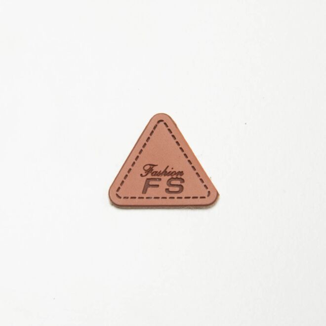25mm Dreieck Aufnäher/Nahtwahrung cognac