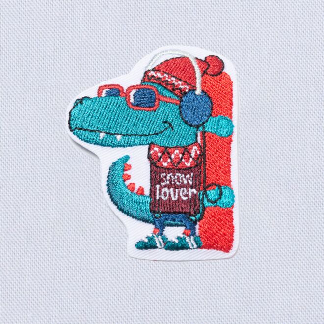 Aufbügler Snowboard Dino
