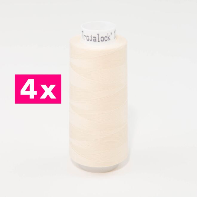 Amann-Mettler Trojalock Overlockgarn No. 120, 4x 2500m/gleiche Farbe - bast