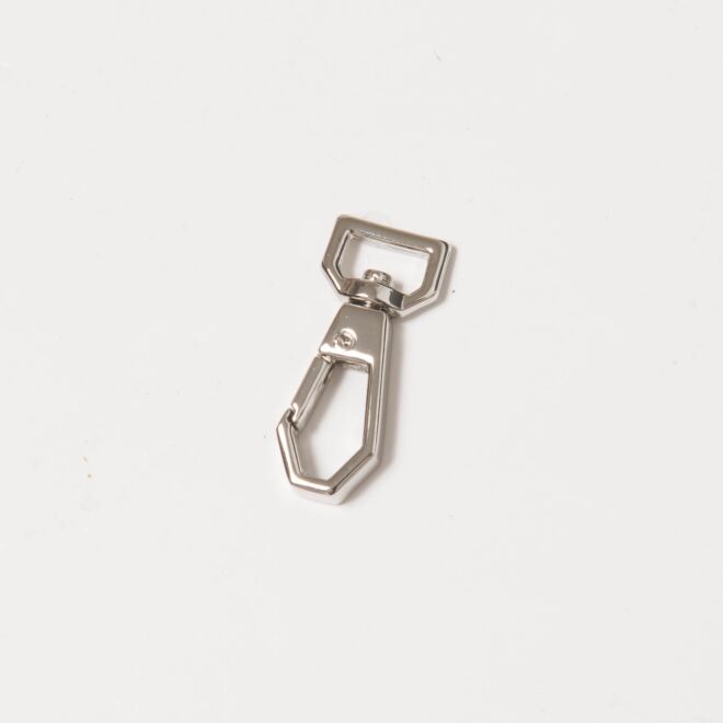 10mm Karabinerhaken "Geometric" silber