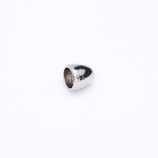 5mm Kordelende "Kegel klein" silber