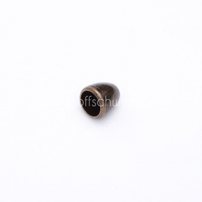 5mm Kordelende "Kegel klein" altmessing
