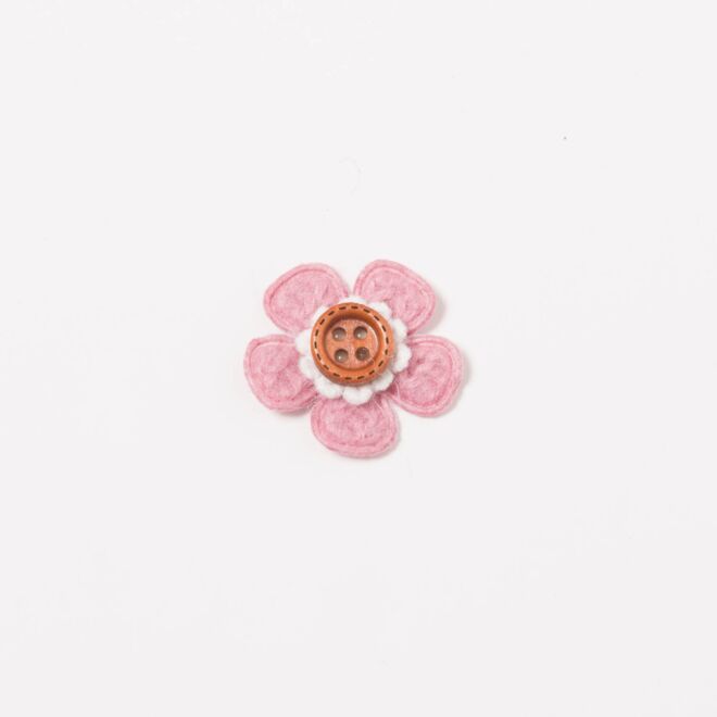 Knopfblume Aufnäher rosa