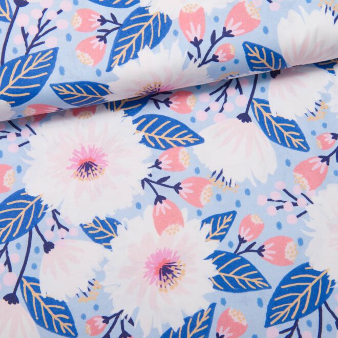 Vibrant Blooms - Dahlia Party hellblau
