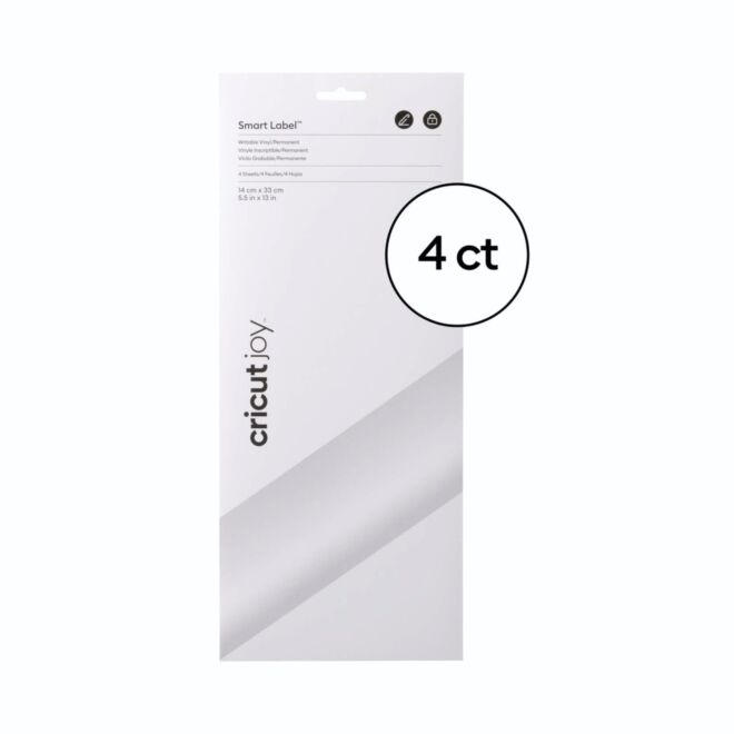 Cricut Joy Smart Label Permanent - beschreibbares Vinyl - 4 Blatt (Weiß)