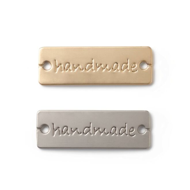 Prym "Handmade" Leder Label oval natur