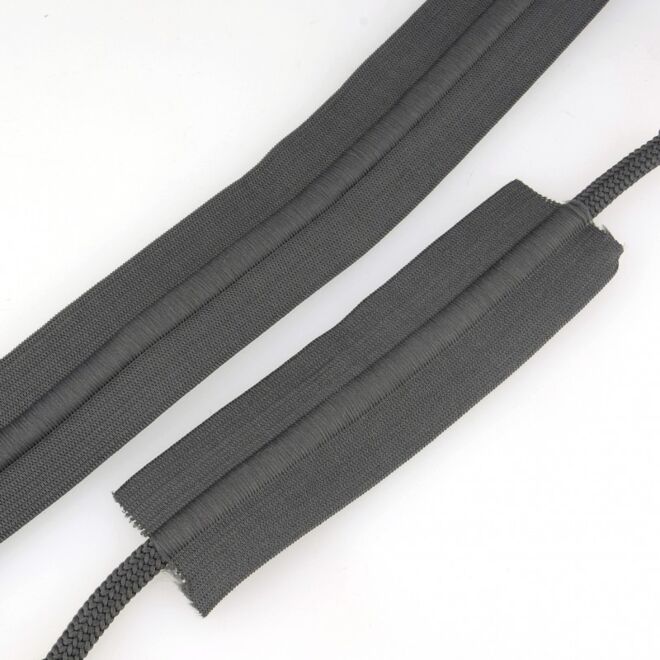 38mm Bund-Gummi mit Kordelzug dunkelgrau
