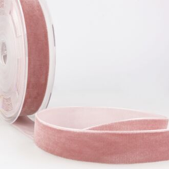 16mm Hochdichtes Samtband altrosa