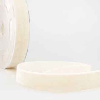 10mm Hochdichtes Samtband ecru