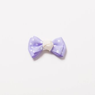 Grosgrain-Schleife Multi II 4cm Punkte lila-weiß-ecru