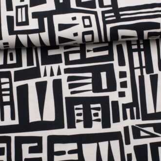 TEST Funky Ethno Jersey ecru/schwarz