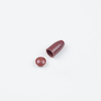 3mm Kordelende Kegel 2-teilig hellbraun