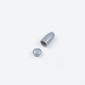 3mm Kordelende Kegel 2-teilig grau