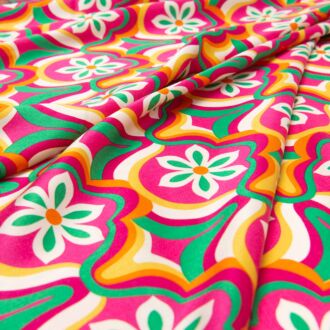 Viskose-Satin Francesca pink (made in Italy)