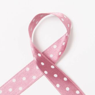 15mm Satinband Dots altrosa