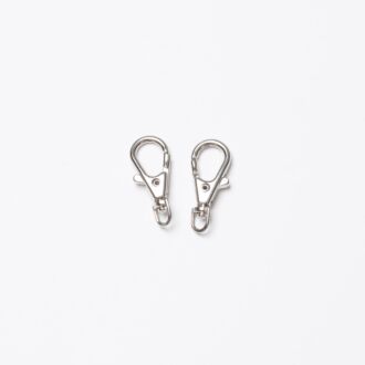4mm Karabinerhaken silber (2 Stück)