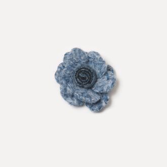 3cm Angora-Blümchen mittelblau