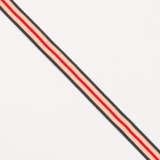 15mm Ripsband/Webband navy/beige/rot