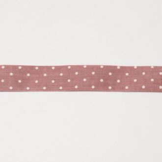 25mm Webband gepunktet mauve