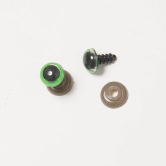 11mm Kunststoff-Sicherheitsaugen grün (1 Paar)