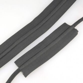 38mm Bund-Gummi mit Kordelzug dunkelgrau